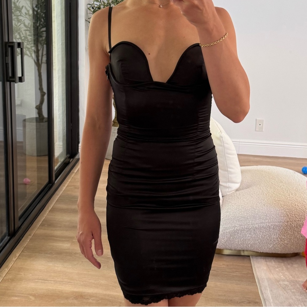 Elegant Black Spaghetti Strap Dress